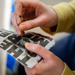 Rebecca Brown working in her studio 2019